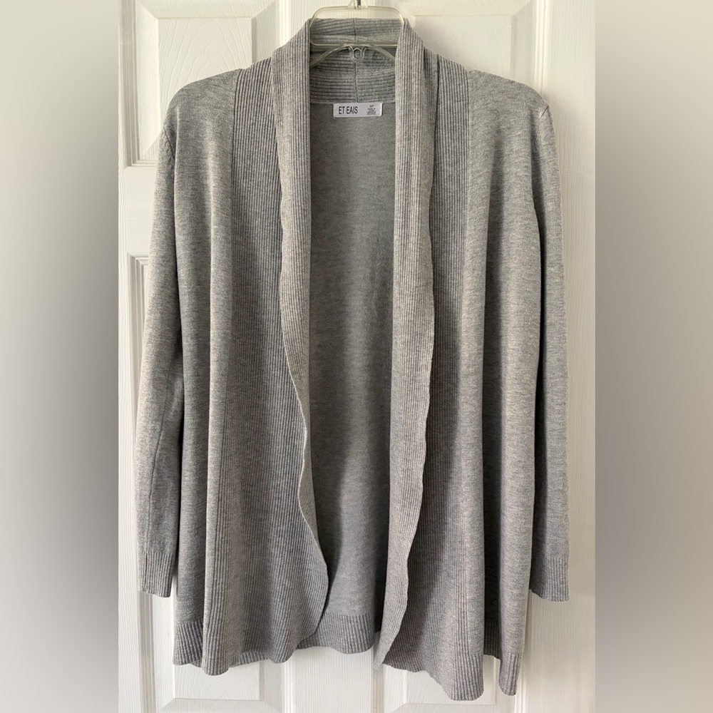 Women's Gray Cardigan Sweater